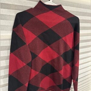 Red and black Tahari sweater